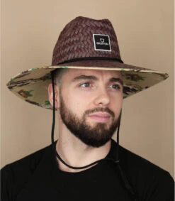 Brixton Alpha Square Sun Hat Brown Straw