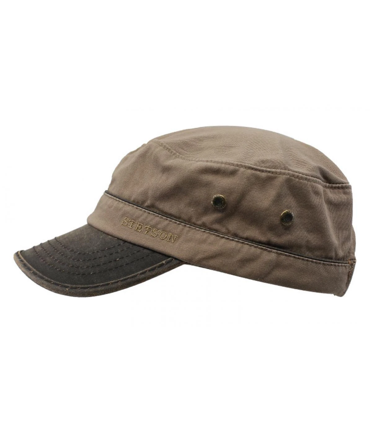 Stetson Army Cap Cotton Brown – Image 2
