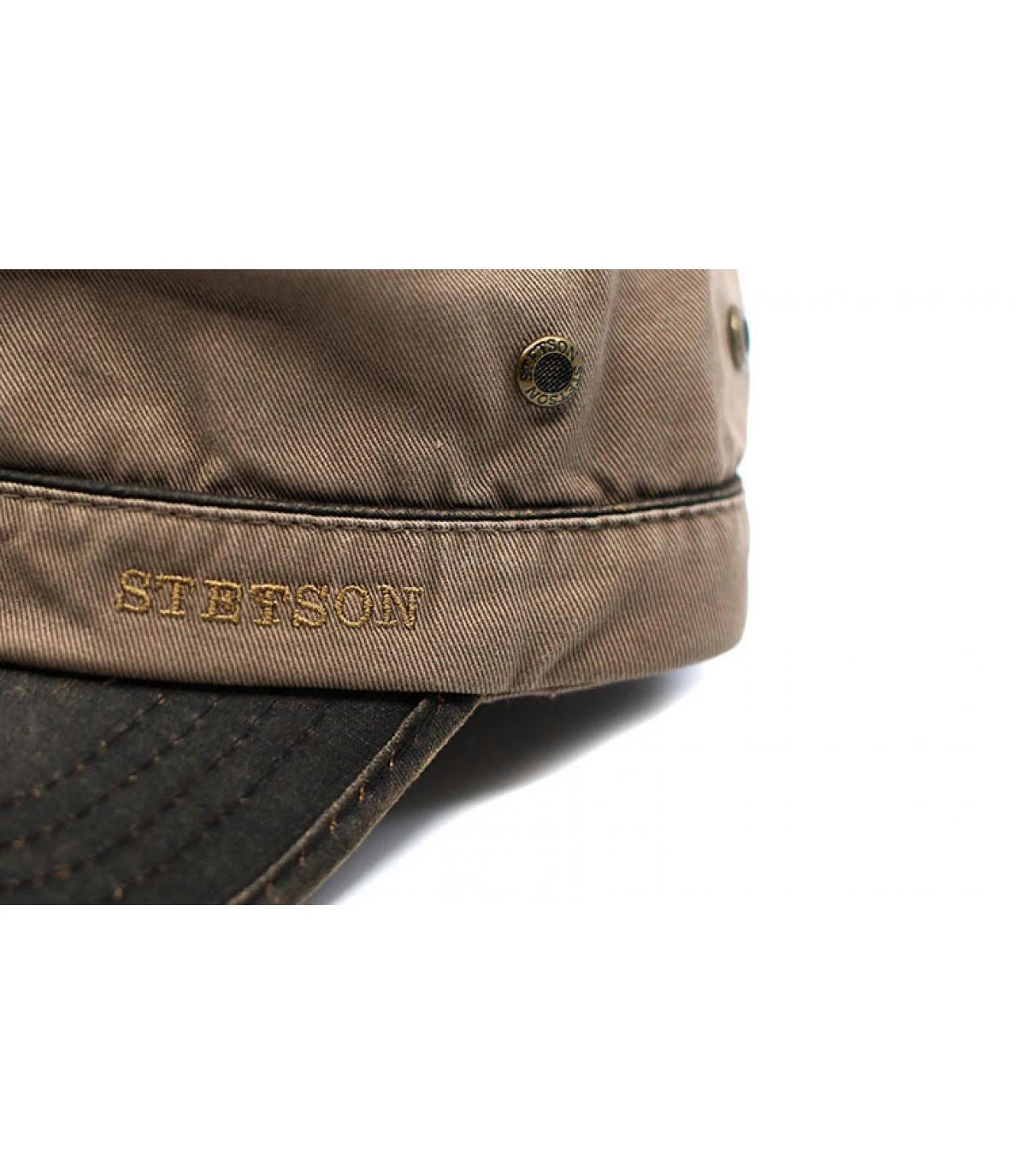 Stetson Army Cap Cotton Brown – Image 3