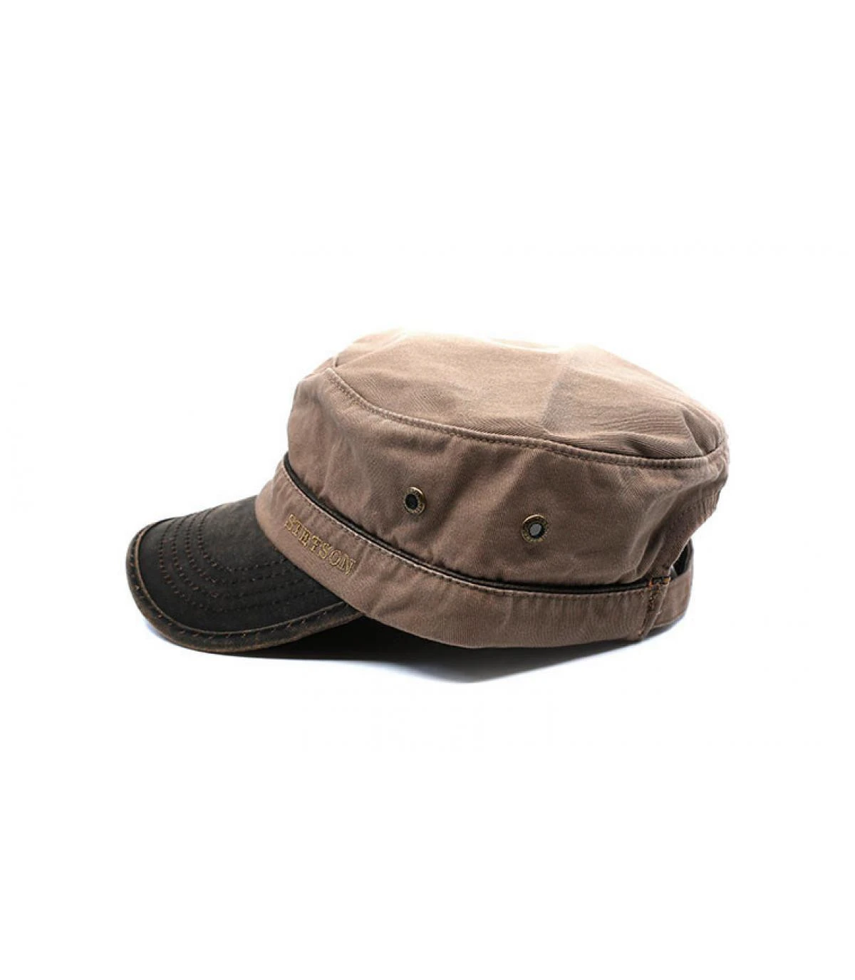 Stetson Army Cap Cotton Brown – Image 4