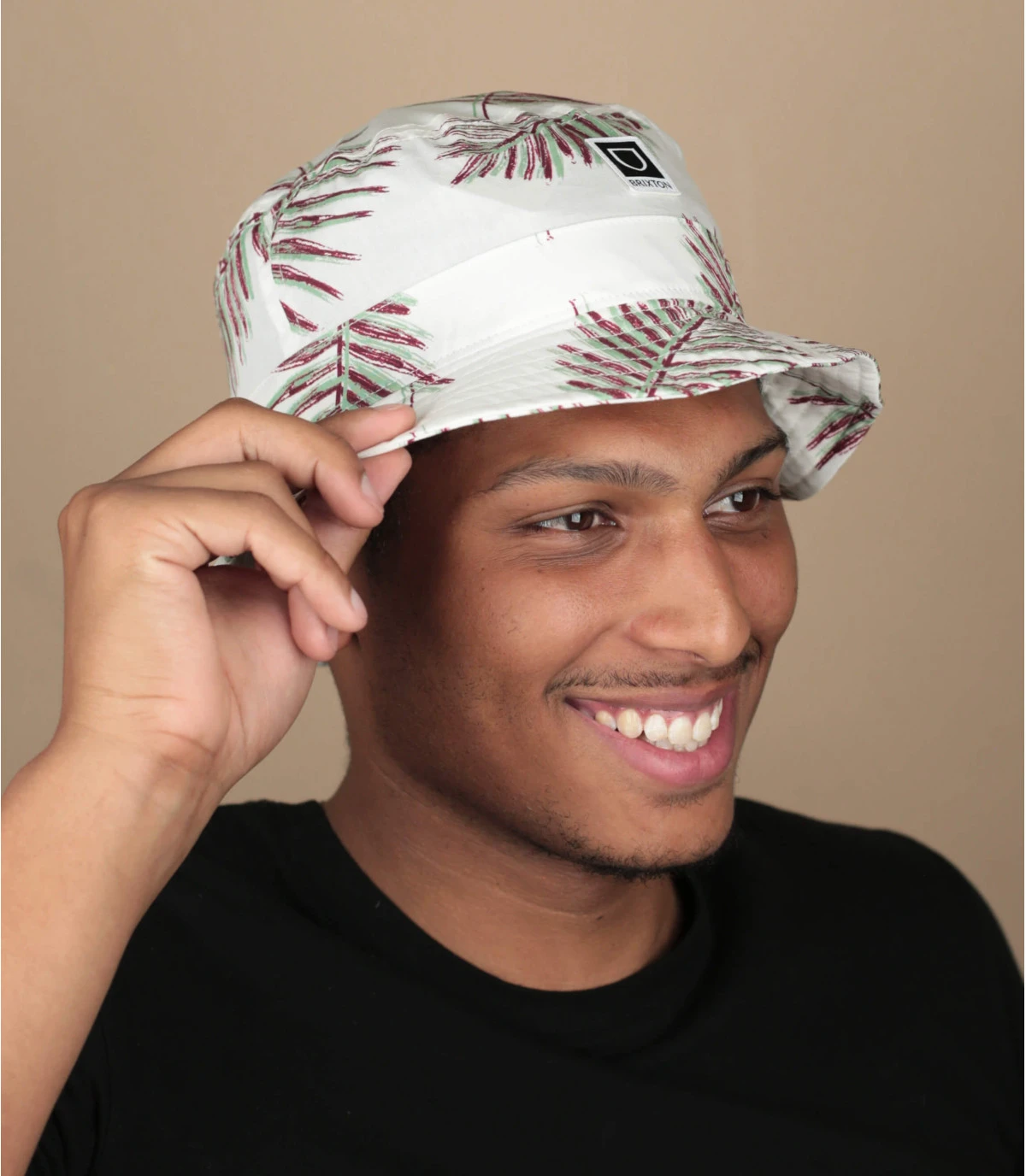 Brixton Beta Packable Bucket Aloha Off White