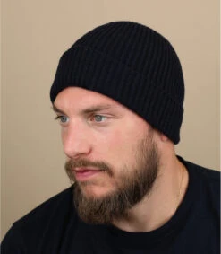 Bonnet Fabriqué En France Laine Recyclée Marine