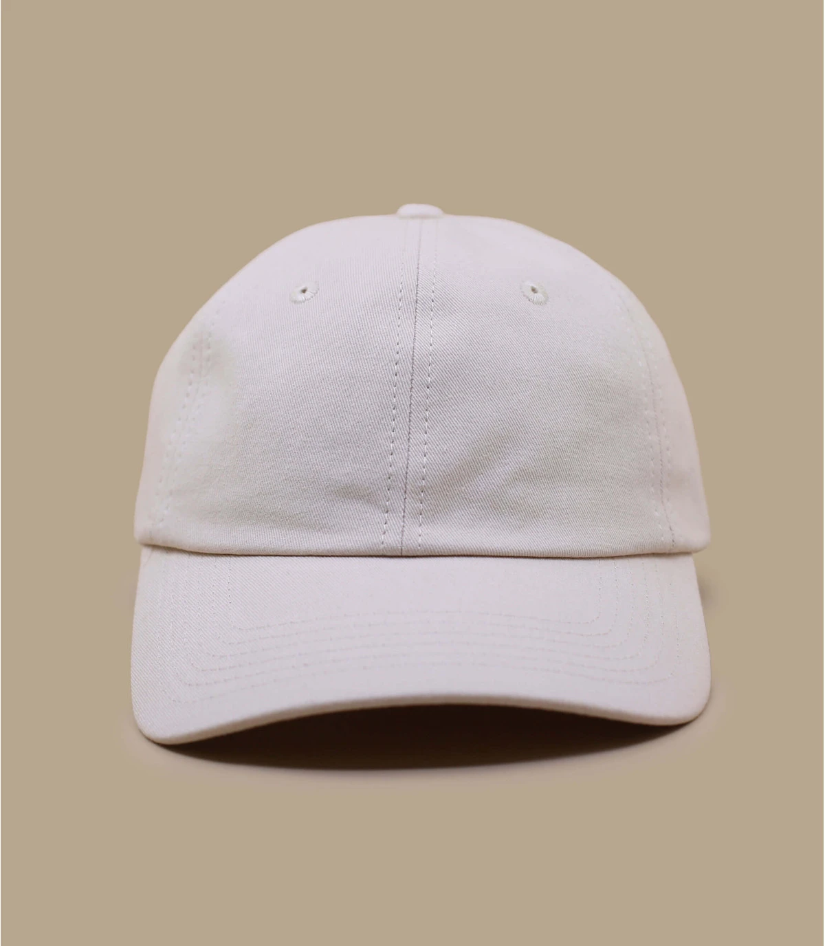 Dad Hat Blank Beige Washed – Image 2