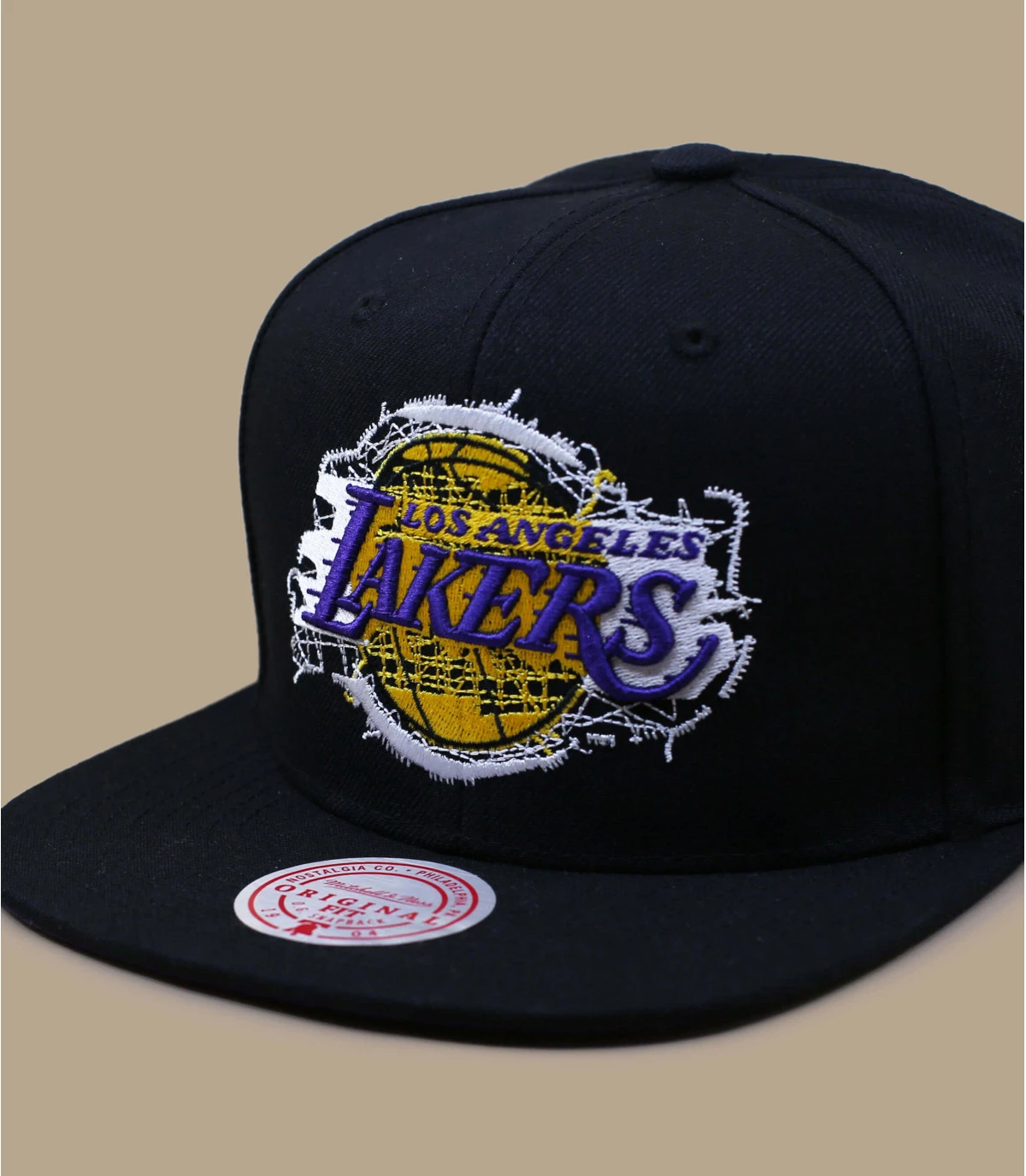 Mitchell & Ness Embroidery Glitch Snapback Lakers – Image 3