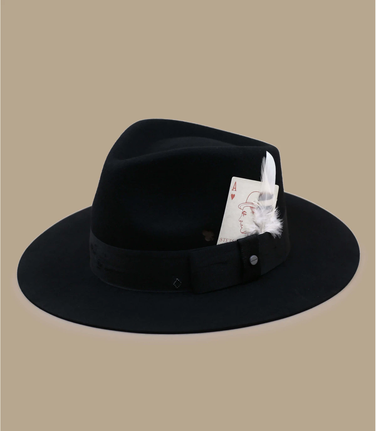 Stetson Fedora Woolfelt Black – Image 2