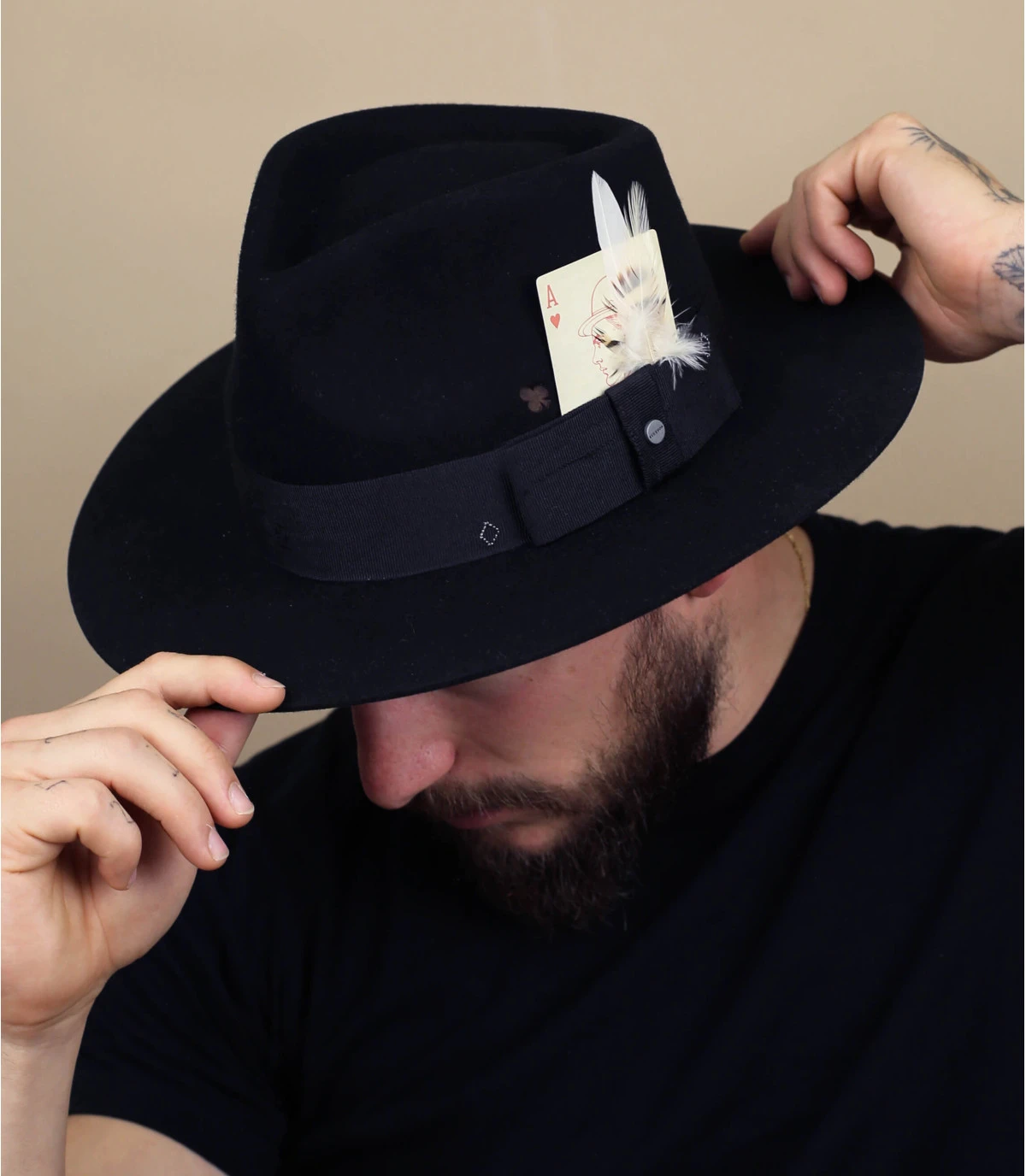 Stetson Fedora Woolfelt Black