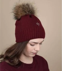 Giulia Real Fur Dark Red