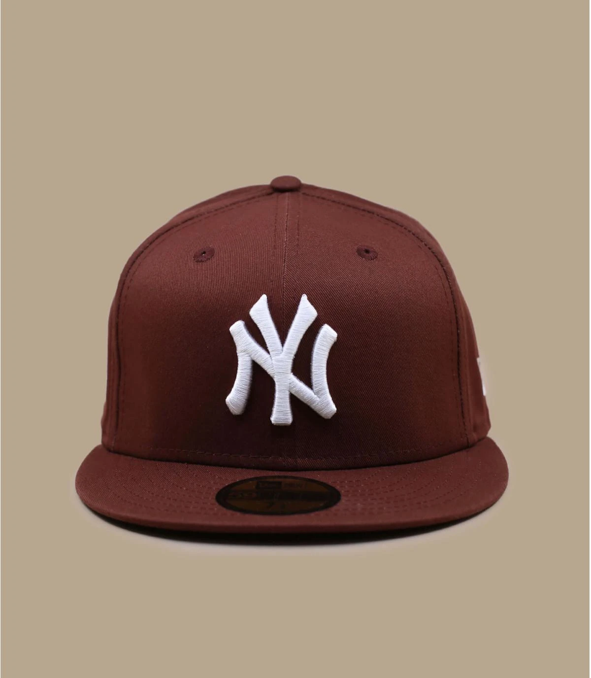 NEW ERA Patch 59Fifty NY Walnut Brown – Image 3