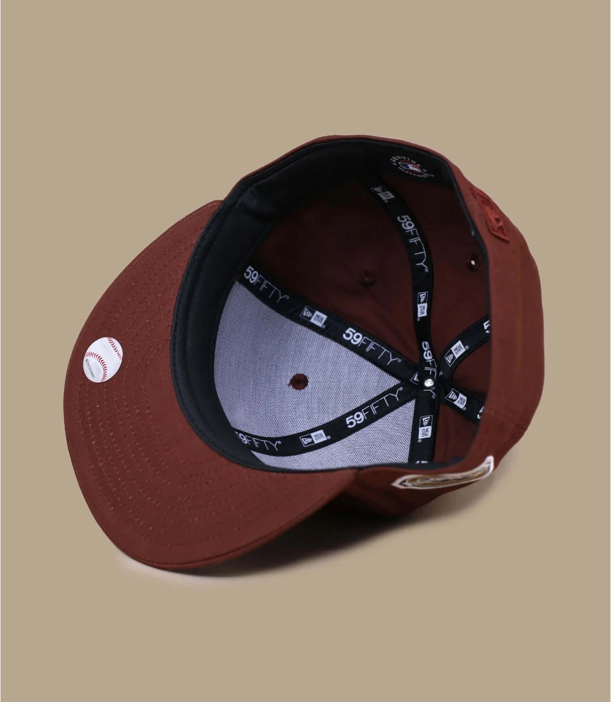 NEW ERA Patch 59Fifty NY Walnut Brown – Image 6