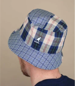 Kangol Plaid Mashup Bucket Mykonos Blue