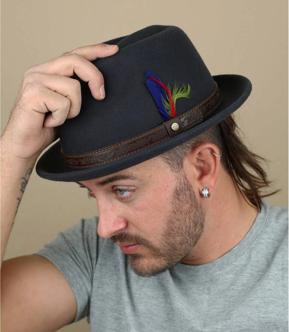 Stetson Player Woolfelt Grey