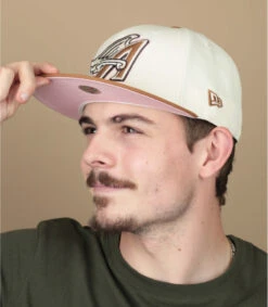 NEW ERA Side Patch 59Fifty Anaheim Angels Bronze Chrome Brown Pink