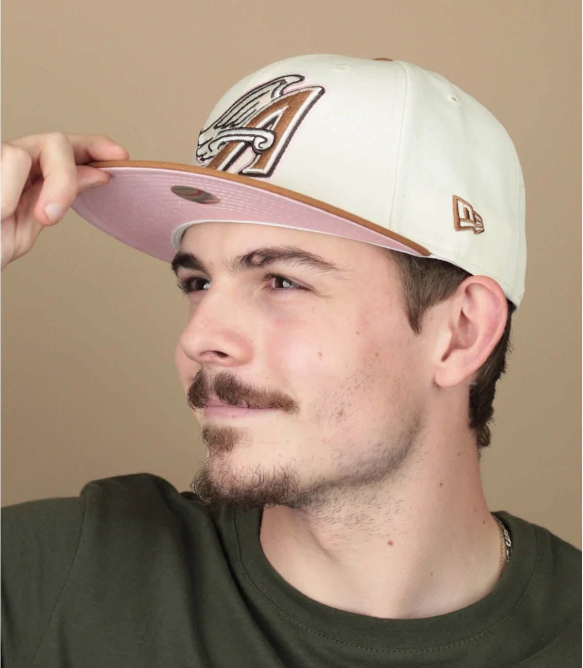 NEW ERA Side Patch 59Fifty Anaheim Angels Bronze Chrome Brown Pink