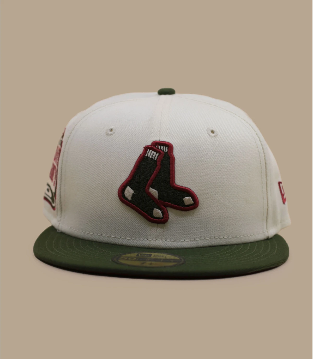 NEW ERA Side Patch 59Fifty Boston Red Sox Chrome Olive â Image 2