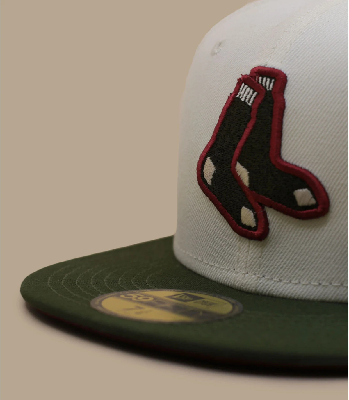 NEW ERA Side Patch 59Fifty Boston Red Sox Chrome Olive â Image 3