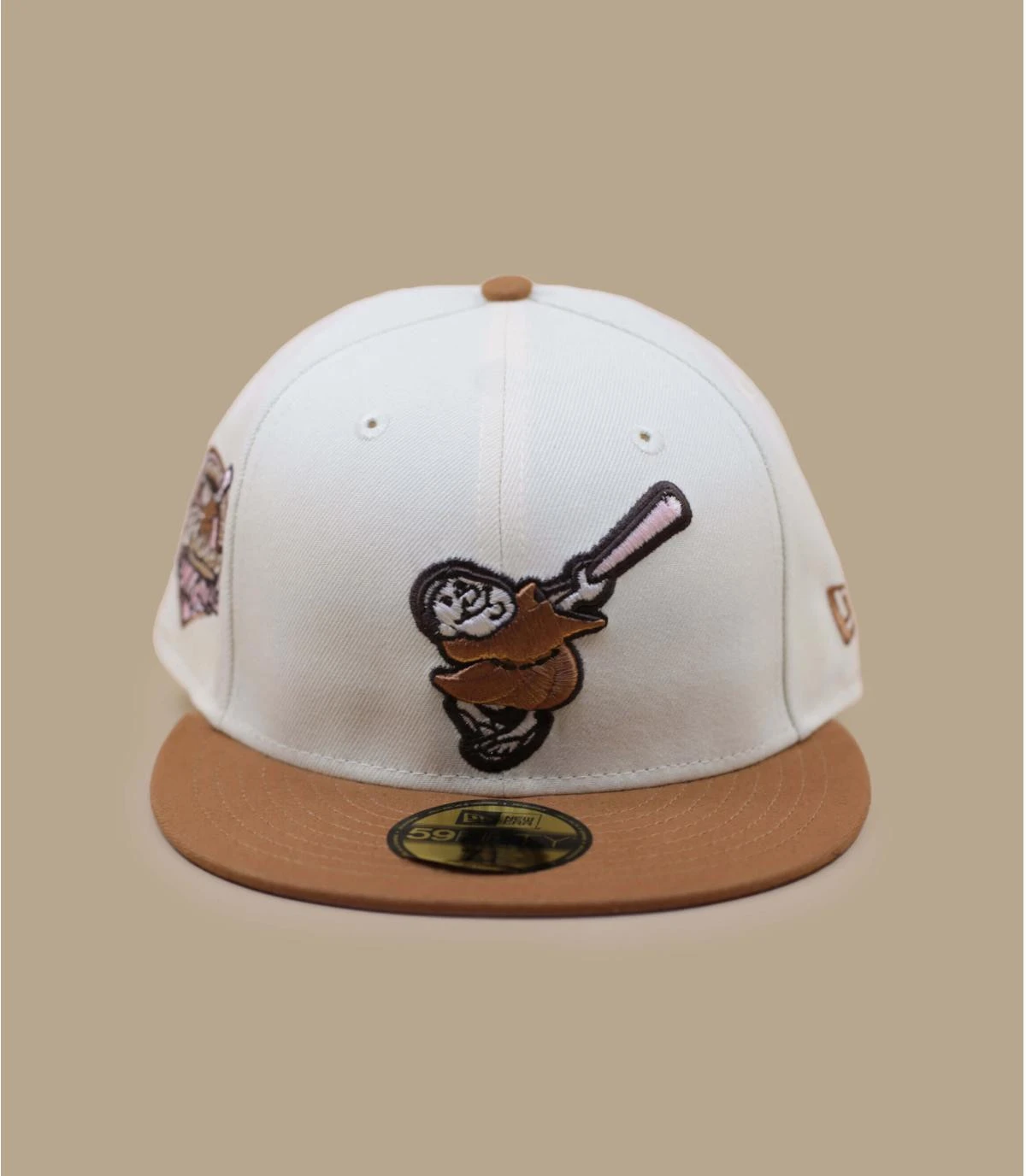 NEW ERA Side Patch 59Fifty San Diego Padres Bronze Chrome Brown Pink â Image 2