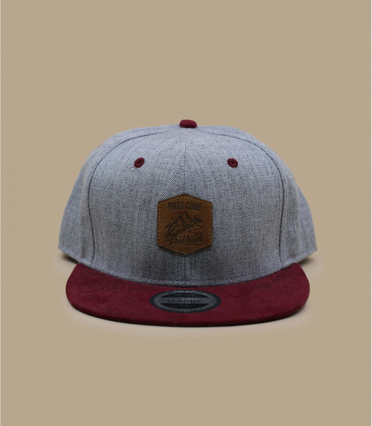 Snapback First Come First Track Grey Burgundy – Image 2