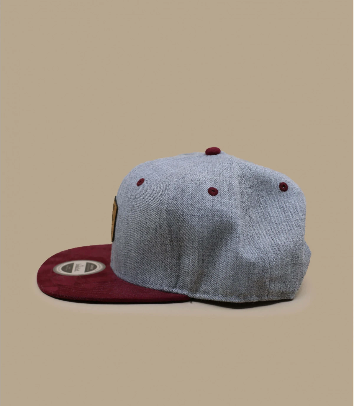 Snapback First Come First Track Grey Burgundy – Image 3