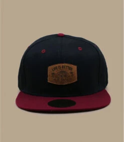 Snapback Life Is Better Black Burgundy