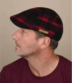 Stetson Texas Virgin Shadow Plaid Red Black