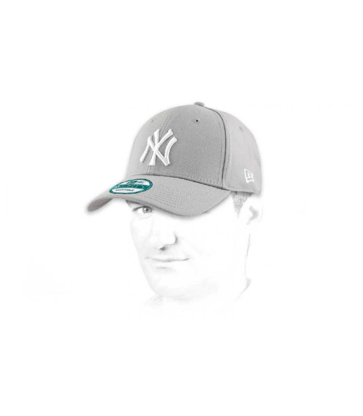 NEW ERA Casquette NY 9forty Grise Ajustable – Image 5