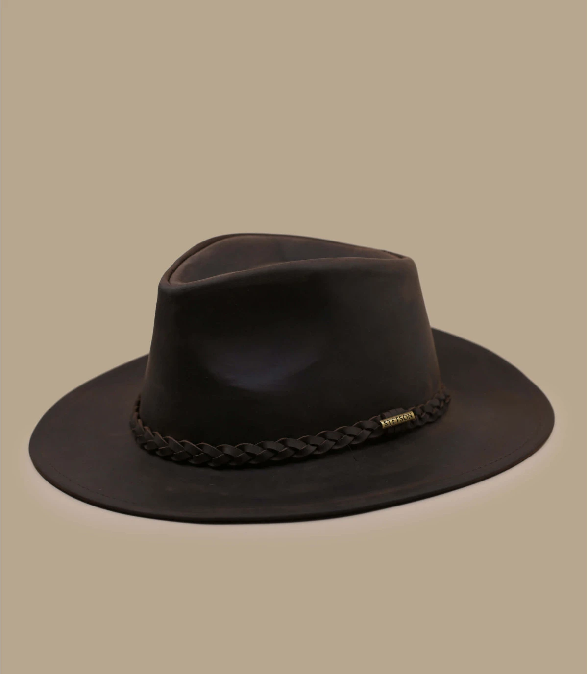 Stetson Western Buffalo Leather Brown – Image 2